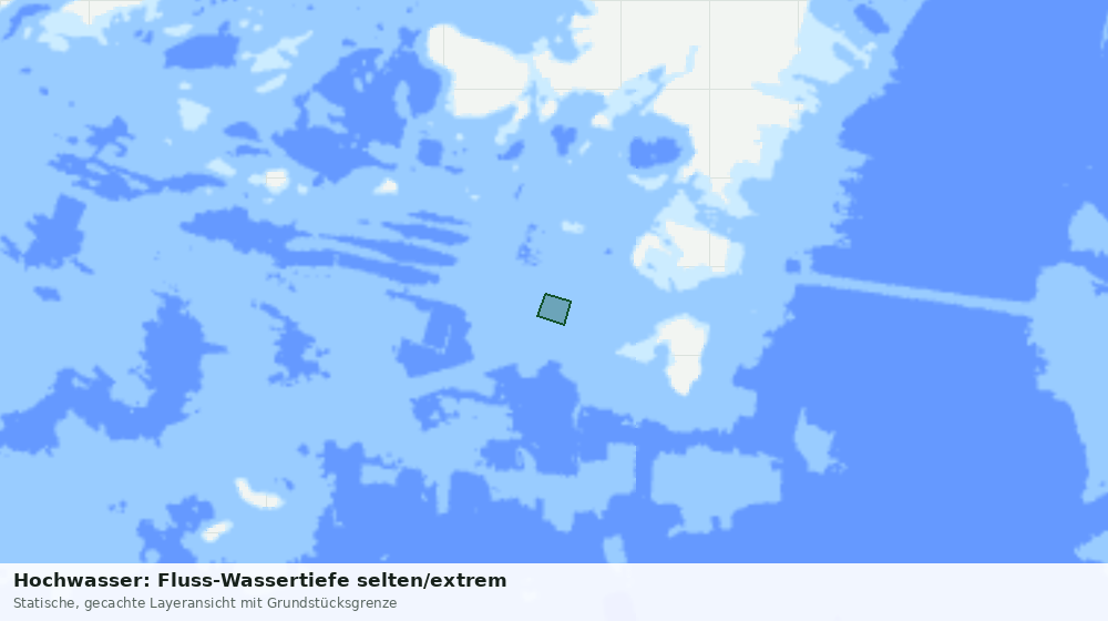Statische Kartenansicht: Hochwasser: Fluss-Wassertiefe selten/extrem