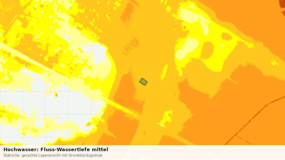 Statische Kartenansicht: Hochwasser: Fluss-Wassertiefe mittel