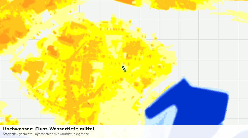 Statische Kartenansicht: Hochwasser: Fluss-Wassertiefe mittel