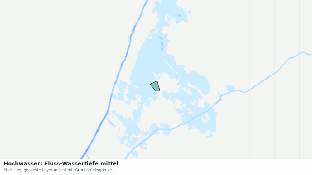 Statische Kartenansicht: Hochwasser: Fluss-Wassertiefe mittel
