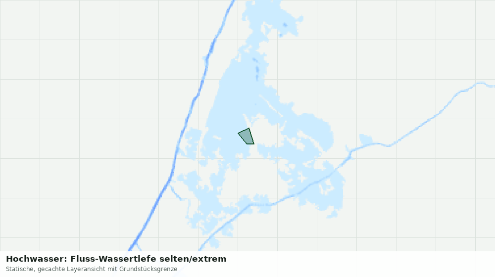 Statische Kartenansicht: Hochwasser: Fluss-Wassertiefe selten/extrem