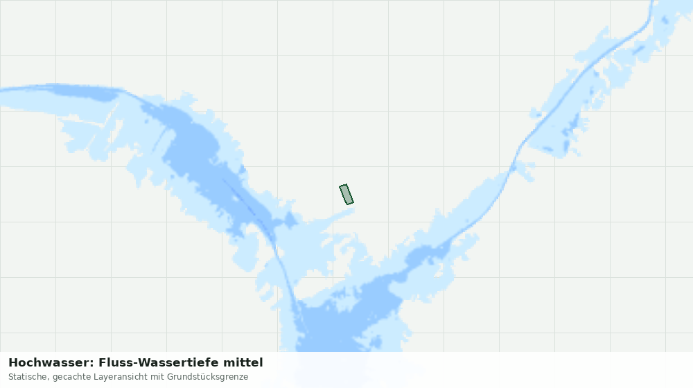 Statische Kartenansicht: Hochwasser: Fluss-Wassertiefe mittel