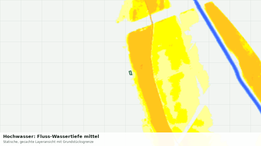 Statische Kartenansicht: Hochwasser: Fluss-Wassertiefe mittel