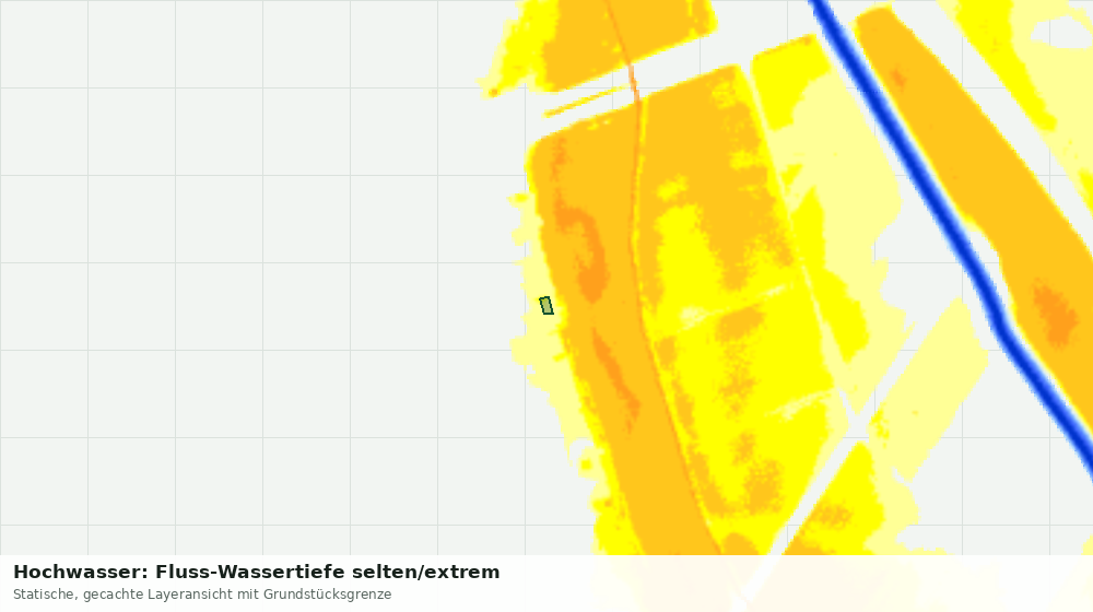 Statische Kartenansicht: Hochwasser: Fluss-Wassertiefe selten/extrem