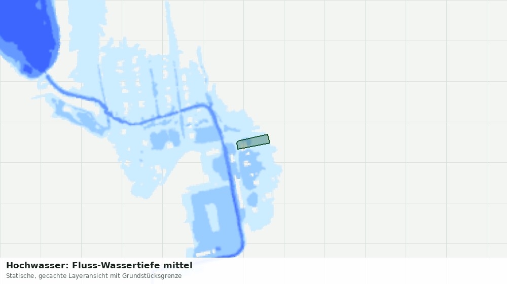 Statische Kartenansicht: Hochwasser: Fluss-Wassertiefe mittel