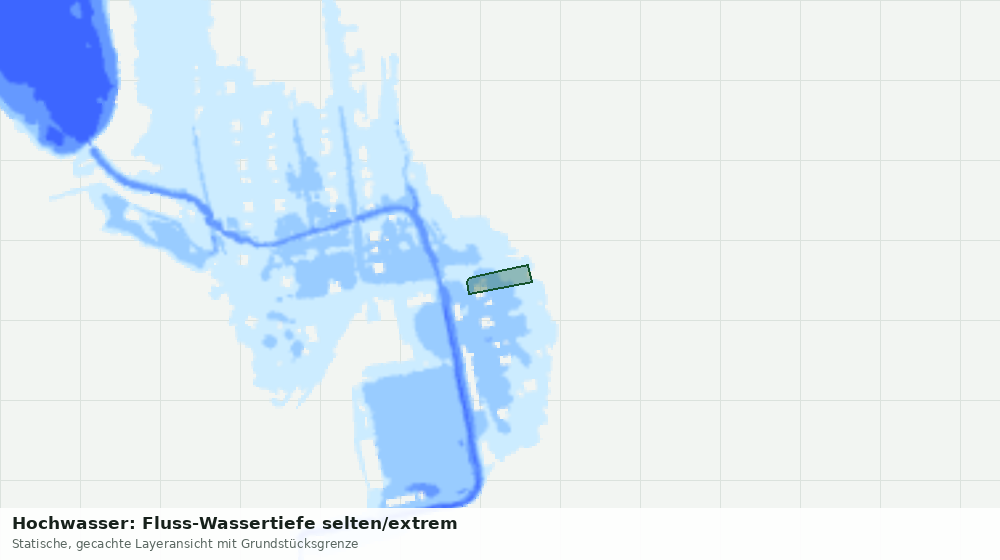 Statische Kartenansicht: Hochwasser: Fluss-Wassertiefe selten/extrem