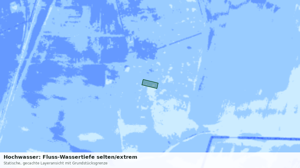 Statische Kartenansicht: Hochwasser: Fluss-Wassertiefe selten/extrem