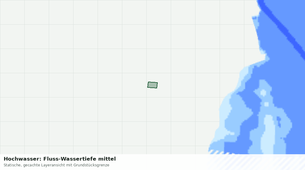 Statische Kartenansicht: Hochwasser: Fluss-Wassertiefe mittel