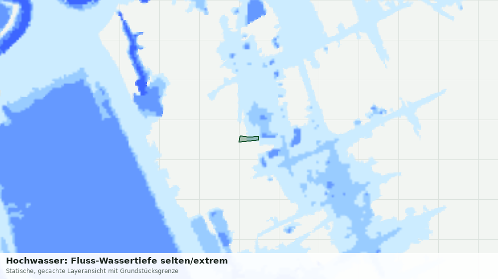 Statische Kartenansicht: Hochwasser: Fluss-Wassertiefe selten/extrem