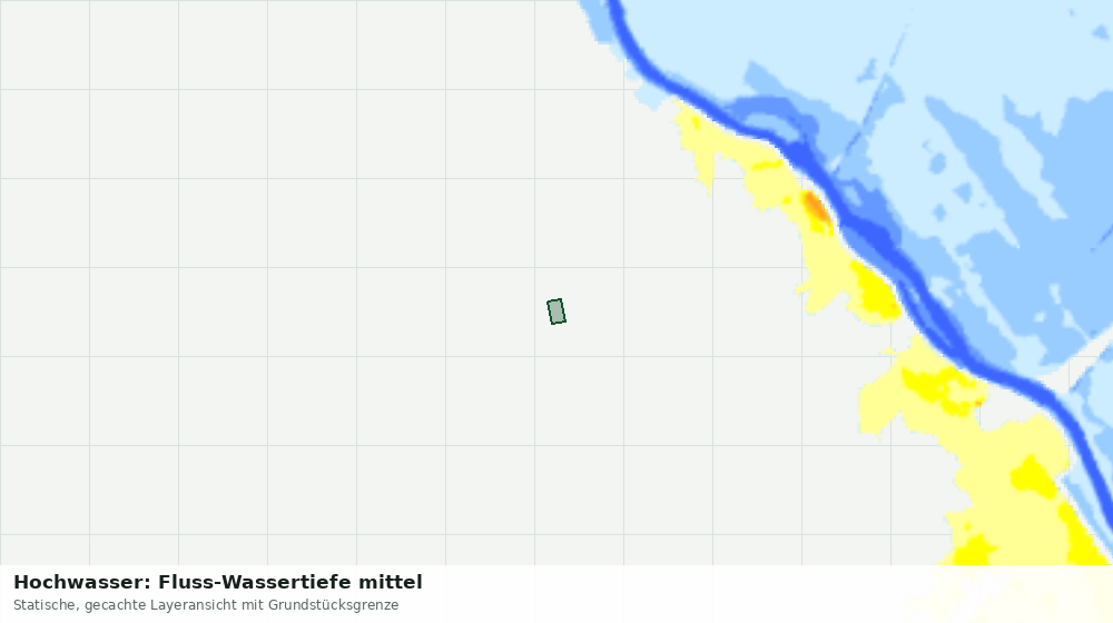 Statische Kartenansicht: Hochwasser: Fluss-Wassertiefe mittel
