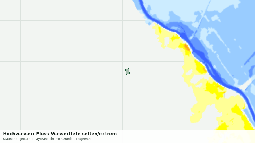 Statische Kartenansicht: Hochwasser: Fluss-Wassertiefe selten/extrem