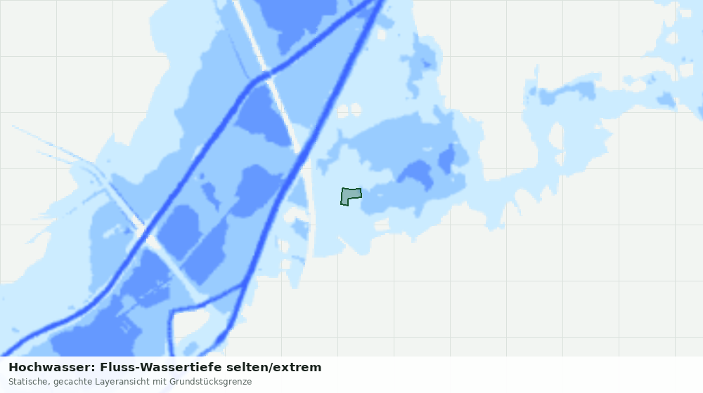 Statische Kartenansicht: Hochwasser: Fluss-Wassertiefe selten/extrem