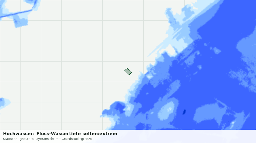 Statische Kartenansicht: Hochwasser: Fluss-Wassertiefe selten/extrem