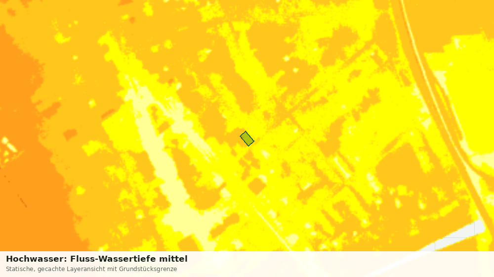 Statische Kartenansicht: Hochwasser: Fluss-Wassertiefe mittel