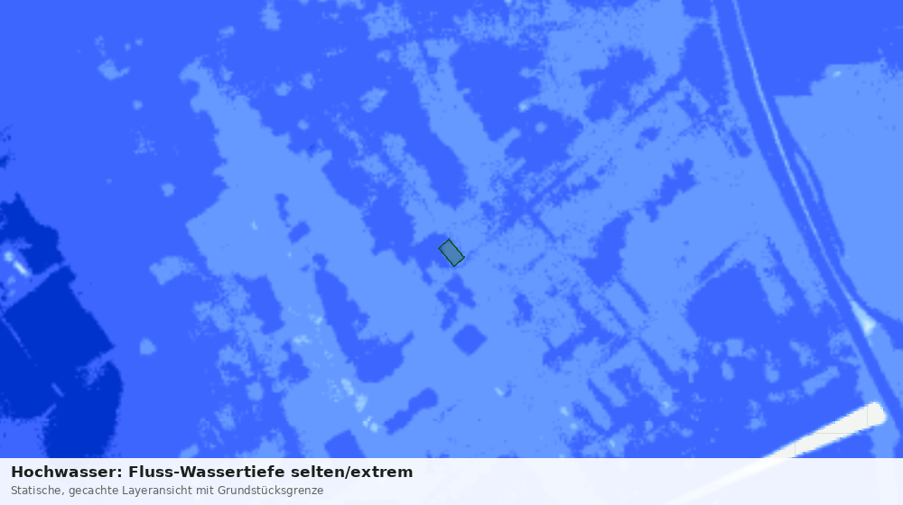 Statische Kartenansicht: Hochwasser: Fluss-Wassertiefe selten/extrem