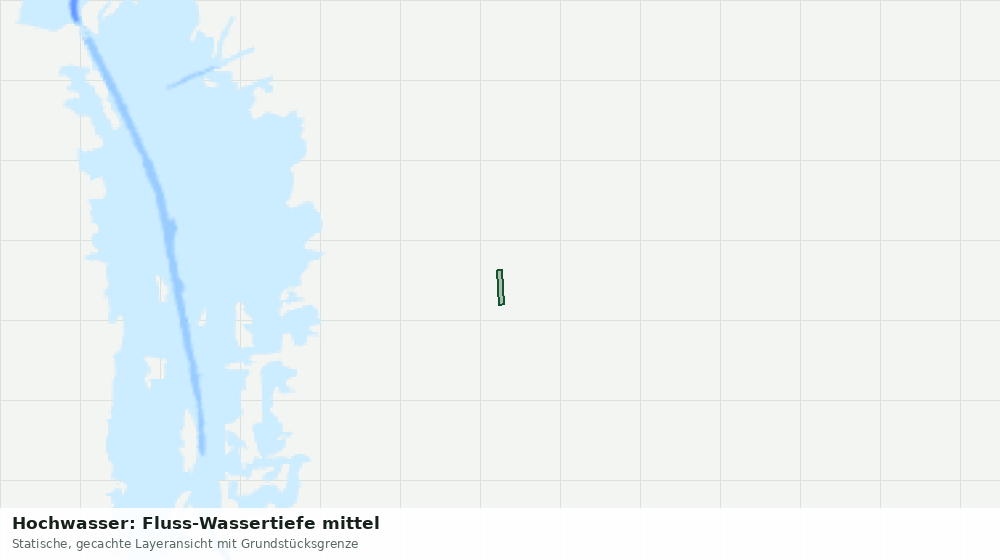 Statische Kartenansicht: Hochwasser: Fluss-Wassertiefe mittel