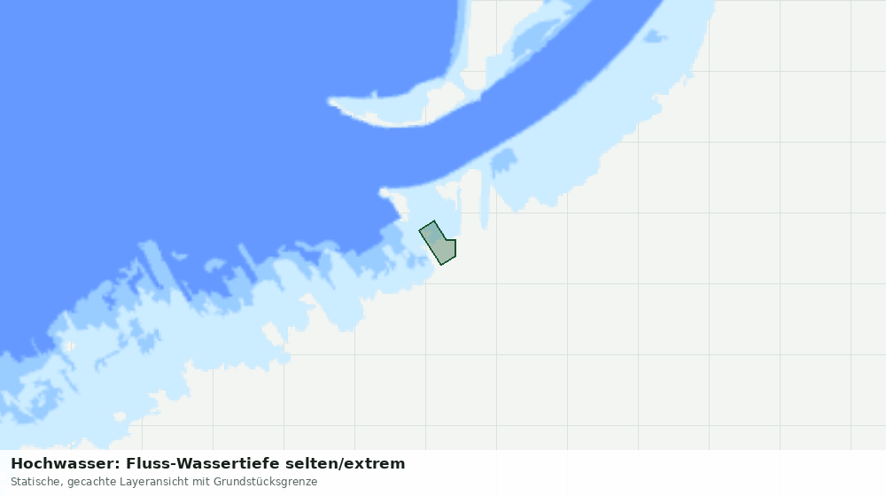 Statische Kartenansicht: Hochwasser: Fluss-Wassertiefe selten/extrem