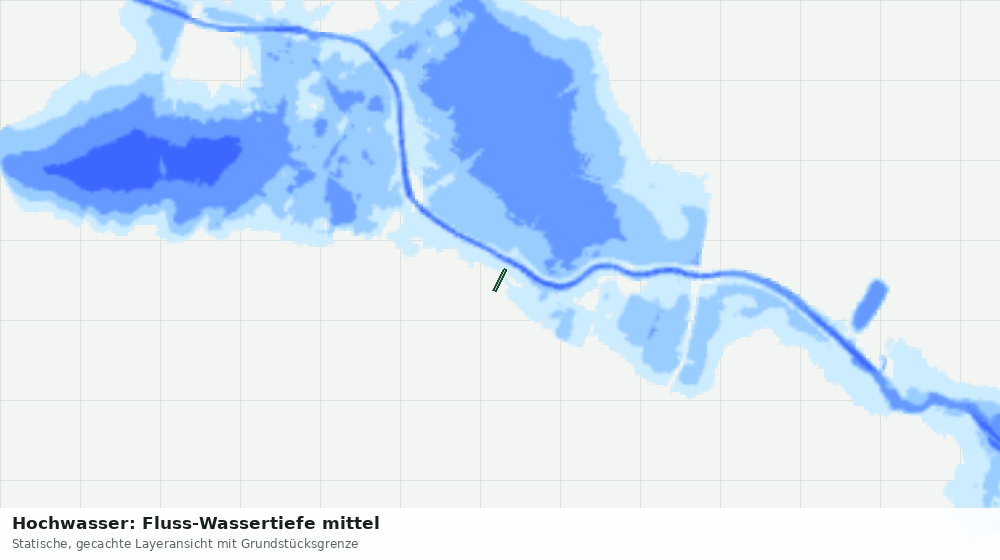 Statische Kartenansicht: Hochwasser: Fluss-Wassertiefe mittel