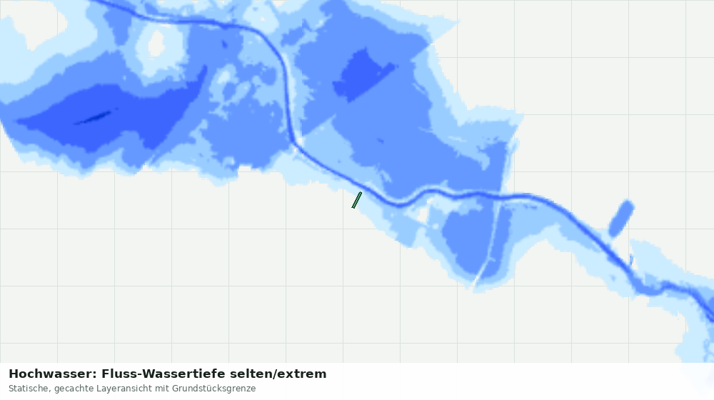 Statische Kartenansicht: Hochwasser: Fluss-Wassertiefe selten/extrem