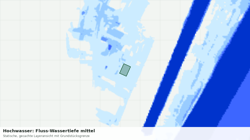 Statische Kartenansicht: Hochwasser: Fluss-Wassertiefe mittel