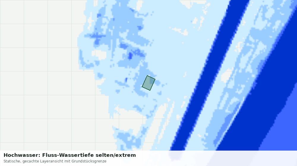 Statische Kartenansicht: Hochwasser: Fluss-Wassertiefe selten/extrem