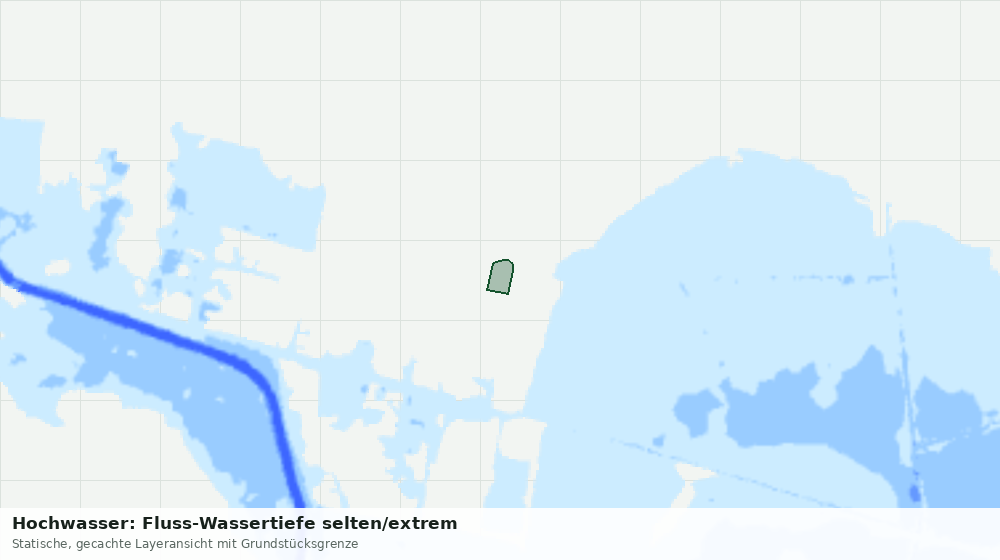 Statische Kartenansicht: Hochwasser: Fluss-Wassertiefe selten/extrem