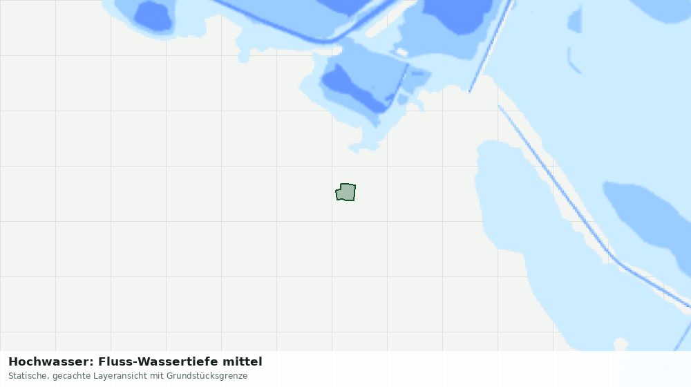 Statische Kartenansicht: Hochwasser: Fluss-Wassertiefe mittel