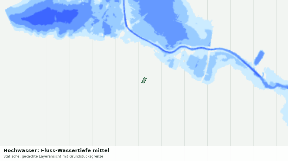 Statische Kartenansicht: Hochwasser: Fluss-Wassertiefe mittel
