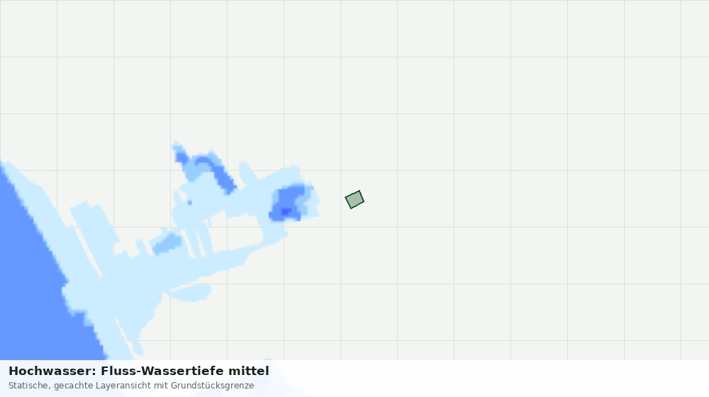 Statische Kartenansicht: Hochwasser: Fluss-Wassertiefe mittel
