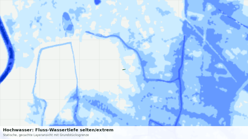 Statische Kartenansicht: Hochwasser: Fluss-Wassertiefe selten/extrem