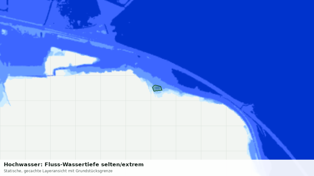 Statische Kartenansicht: Hochwasser: Fluss-Wassertiefe selten/extrem