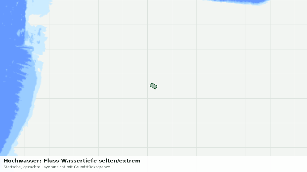 Statische Kartenansicht: Hochwasser: Fluss-Wassertiefe selten/extrem