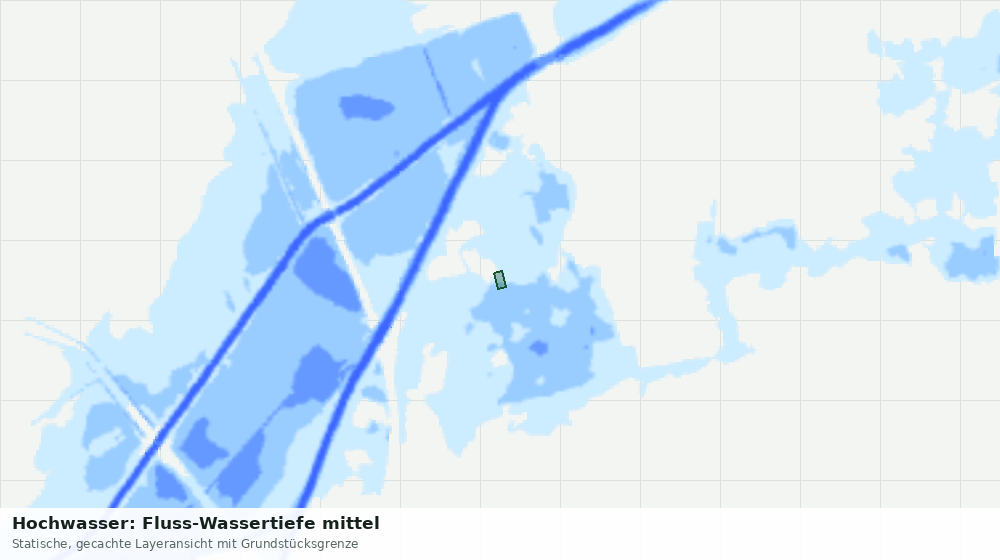 Statische Kartenansicht: Hochwasser: Fluss-Wassertiefe mittel