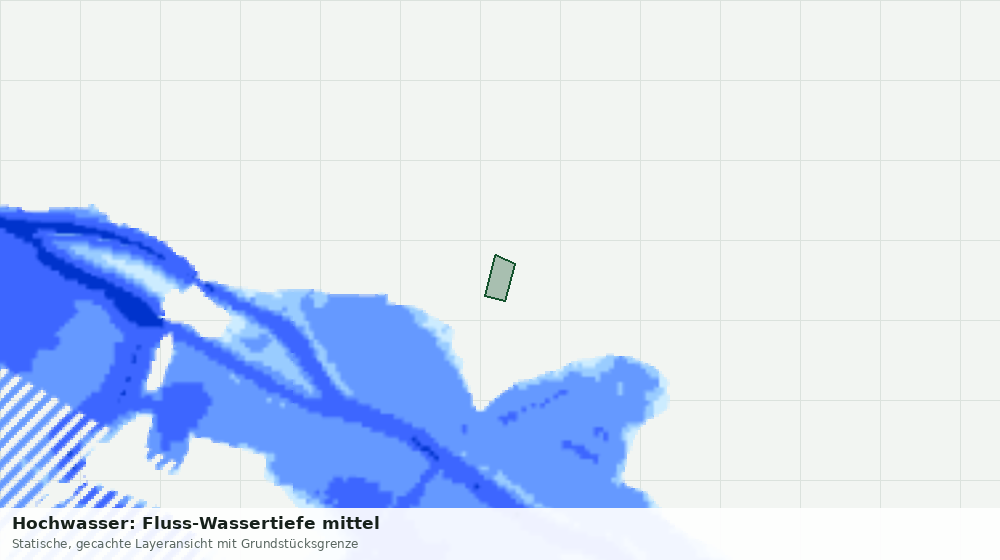 Statische Kartenansicht: Hochwasser: Fluss-Wassertiefe mittel