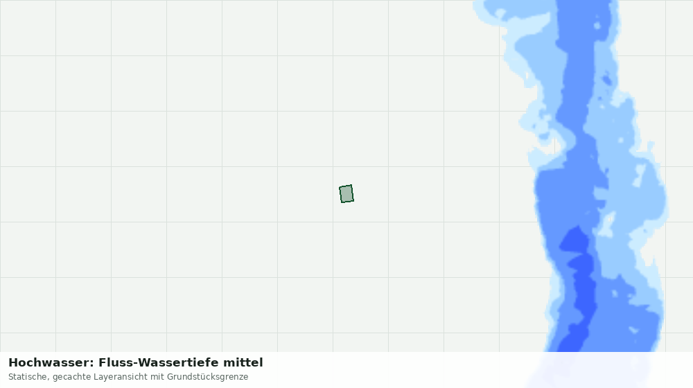 Statische Kartenansicht: Hochwasser: Fluss-Wassertiefe mittel