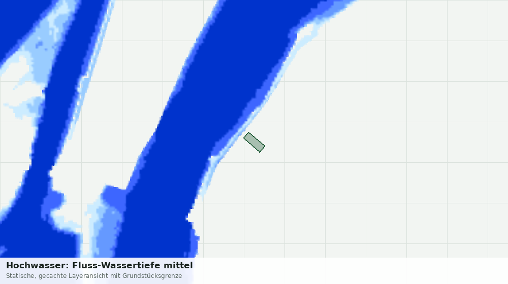 Statische Kartenansicht: Hochwasser: Fluss-Wassertiefe mittel