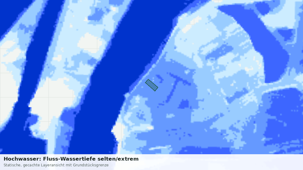 Statische Kartenansicht: Hochwasser: Fluss-Wassertiefe selten/extrem