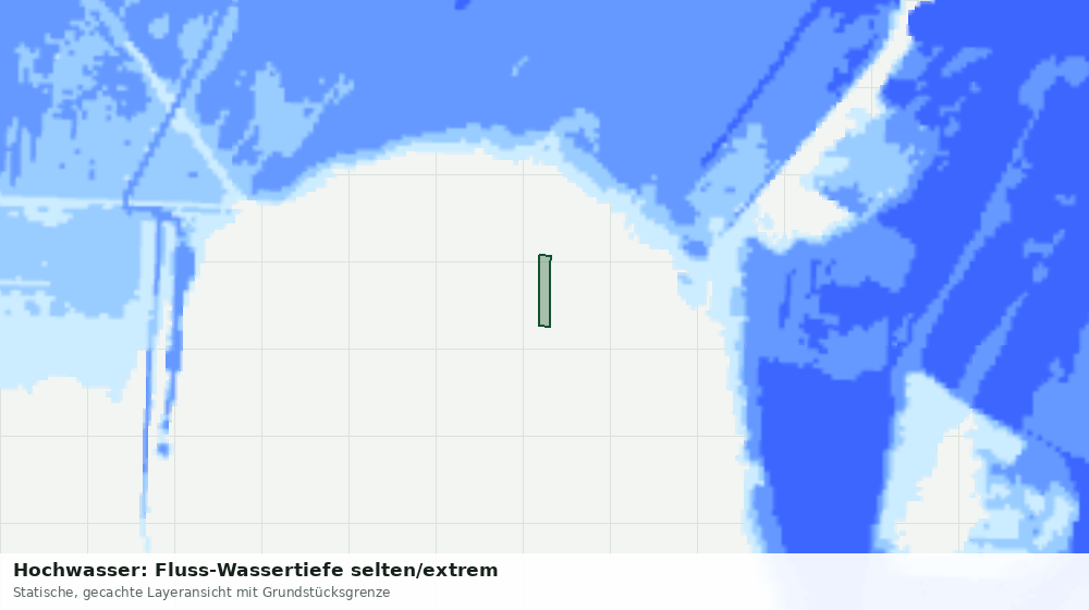 Statische Kartenansicht: Hochwasser: Fluss-Wassertiefe selten/extrem