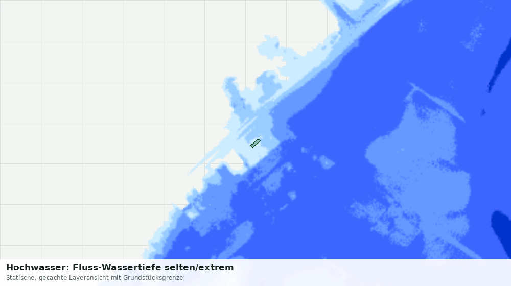 Statische Kartenansicht: Hochwasser: Fluss-Wassertiefe selten/extrem