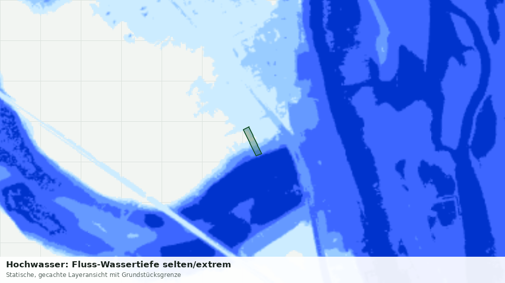Statische Kartenansicht: Hochwasser: Fluss-Wassertiefe selten/extrem