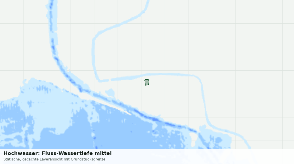 Statische Kartenansicht: Hochwasser: Fluss-Wassertiefe mittel