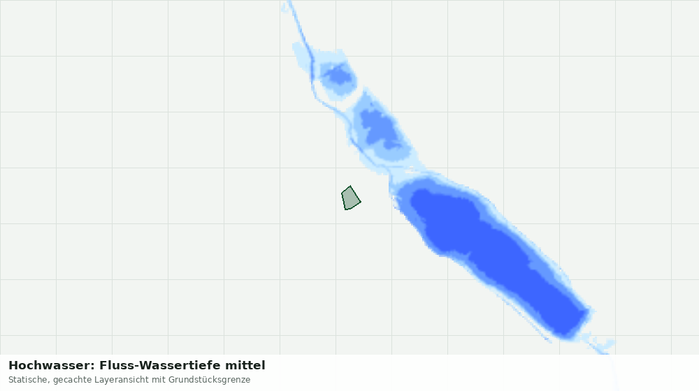 Statische Kartenansicht: Hochwasser: Fluss-Wassertiefe mittel