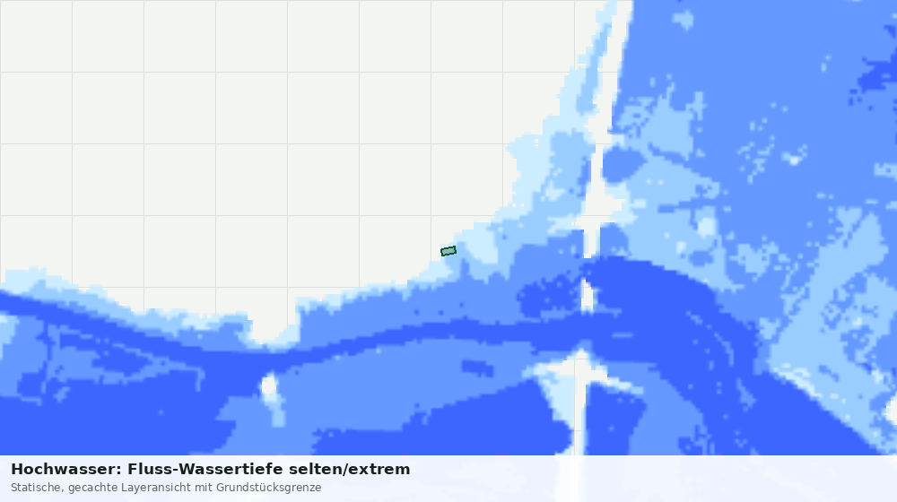 Statische Kartenansicht: Hochwasser: Fluss-Wassertiefe selten/extrem