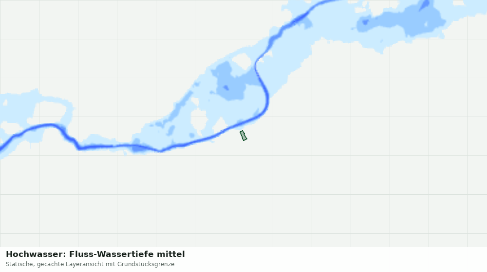 Statische Kartenansicht: Hochwasser: Fluss-Wassertiefe mittel