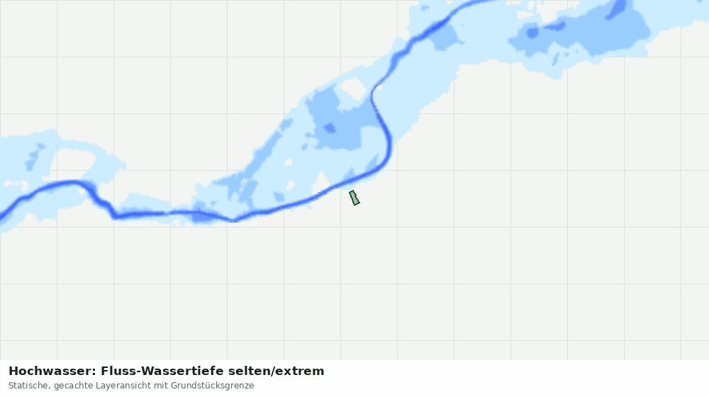 Statische Kartenansicht: Hochwasser: Fluss-Wassertiefe selten/extrem