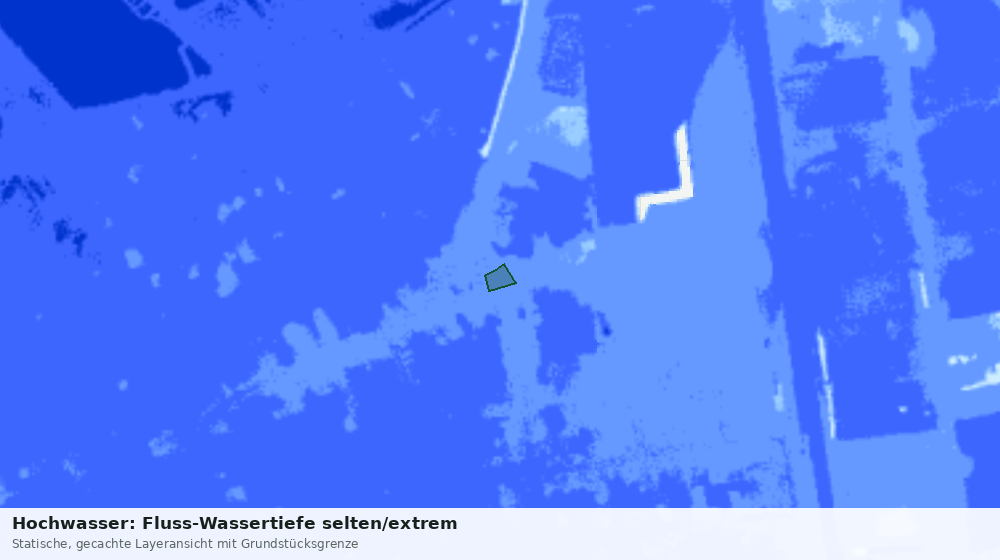 Statische Kartenansicht: Hochwasser: Fluss-Wassertiefe selten/extrem