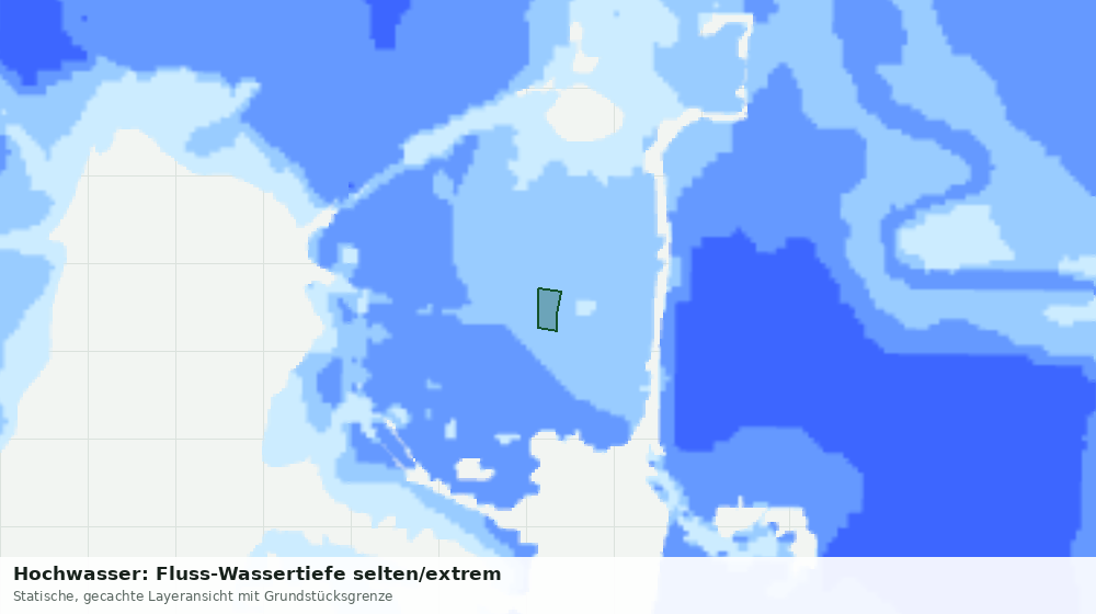 Statische Kartenansicht: Hochwasser: Fluss-Wassertiefe selten/extrem