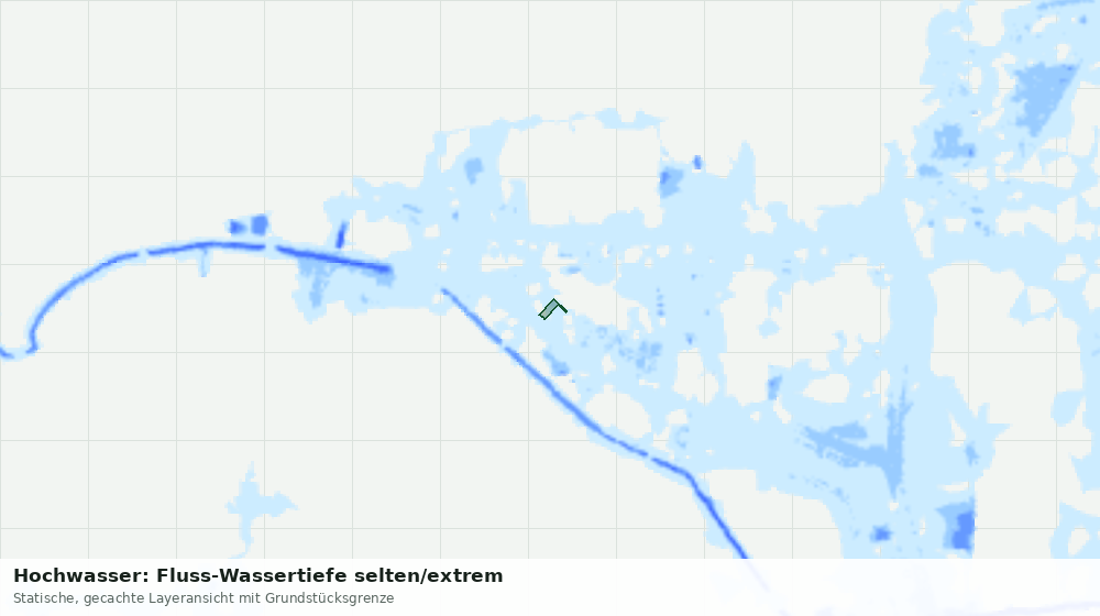 Statische Kartenansicht: Hochwasser: Fluss-Wassertiefe selten/extrem