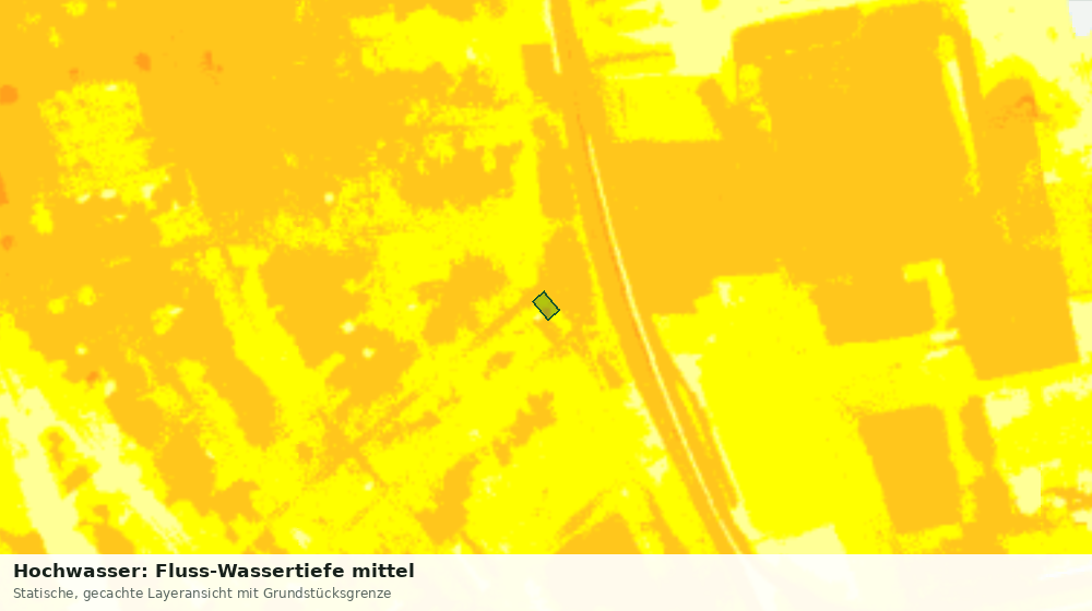 Statische Kartenansicht: Hochwasser: Fluss-Wassertiefe mittel