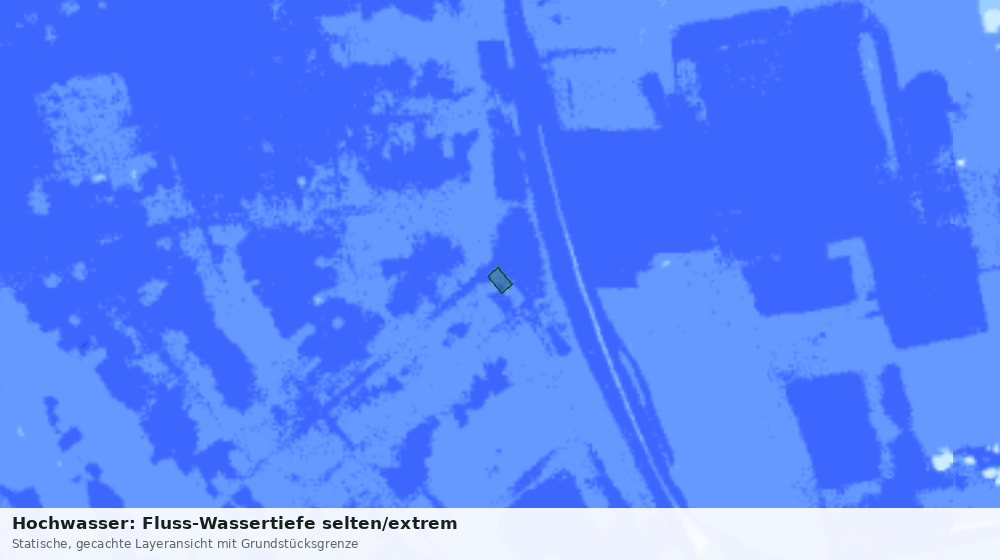 Statische Kartenansicht: Hochwasser: Fluss-Wassertiefe selten/extrem
